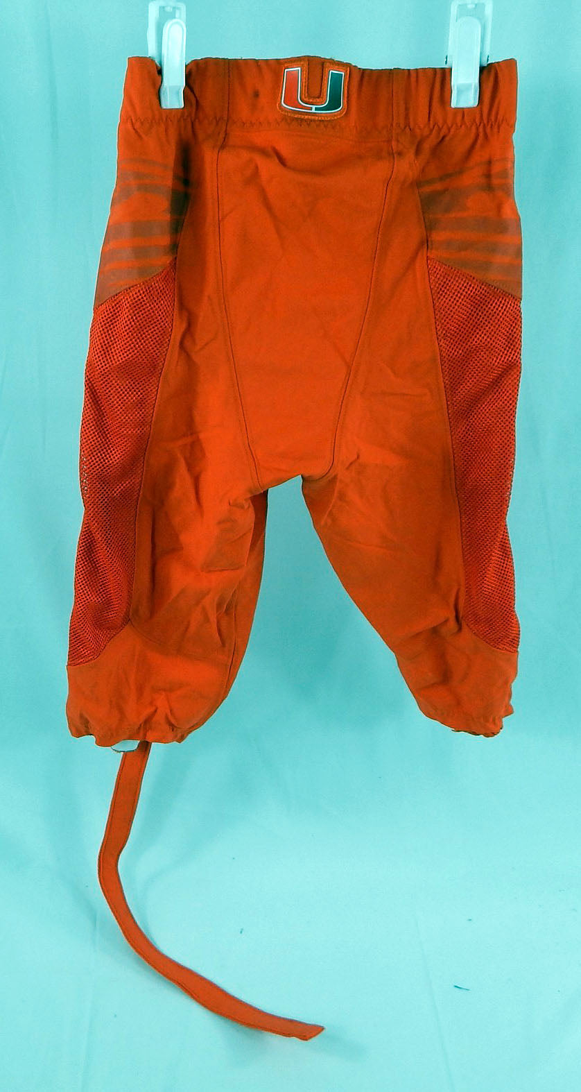 Miami Hurricanes Game Issued Orange Football Pants Size 28 DP110274 Pic2