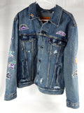 2023 Utah Jazz # Authentic Blue Denim Jean Jacket Levi NBA All Star Patch M 051