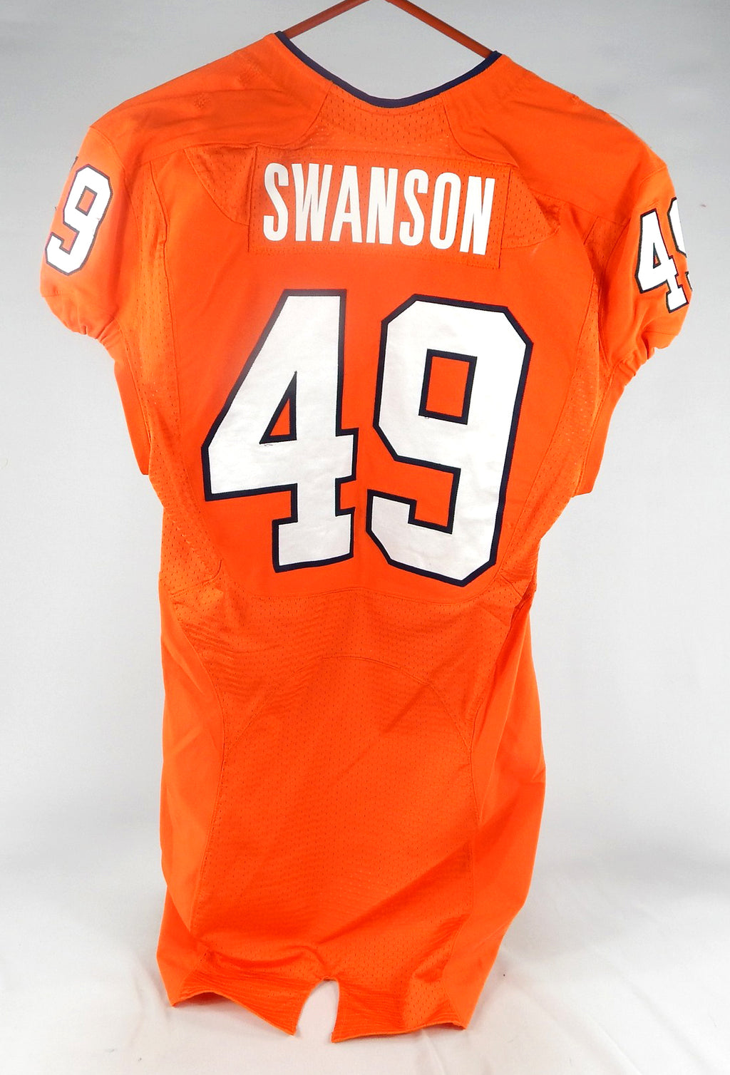 2013 Virginia Cavaliers Zach Swanson #49 Game Issued Orange Jersey 40 097