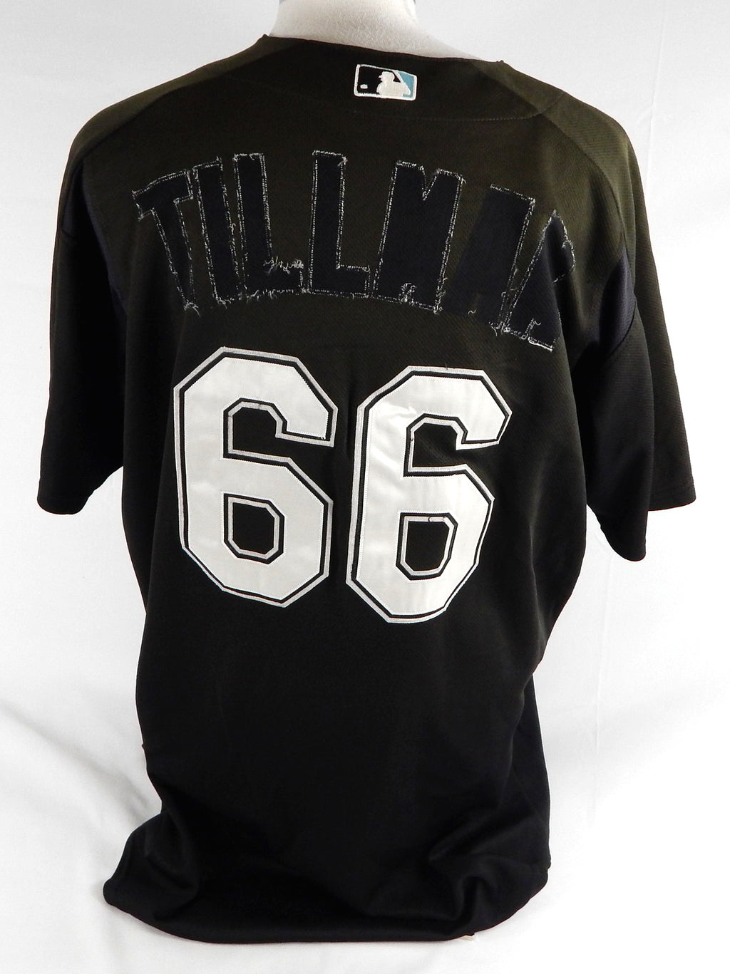2003-06 Florida Marlins Tillmam #66 Game Used Black Jersey ST BP XL 883 Pic2
