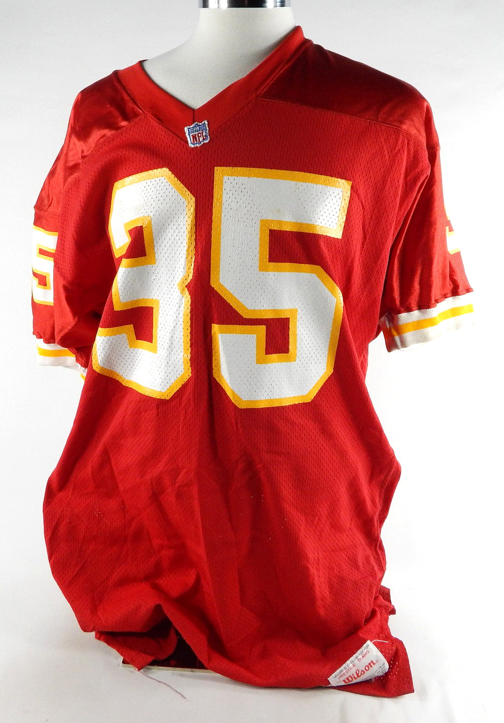 1992 Kansas City Chiefs Bennett #35 Game Issued Red Jersey 46 666