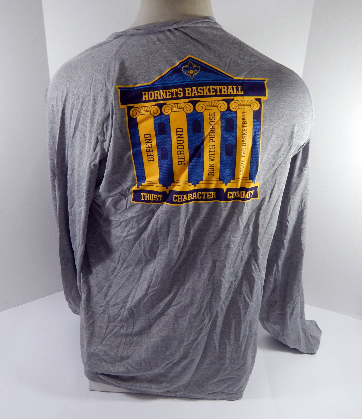 2011-12 New Orleans Hornets Team Issued Grey Training Long Sleeve Shirt L 5 Pic2