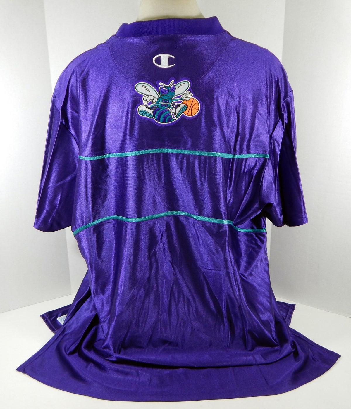 2000-01 Charlotte Hornets Game Issued Purple Warm Up Shirt 3XL DP08303 Pic2