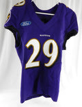 2019 Baltimore Ravens Eddie Ogamba #29 Game Used Purple Practice Jersey 38 306
