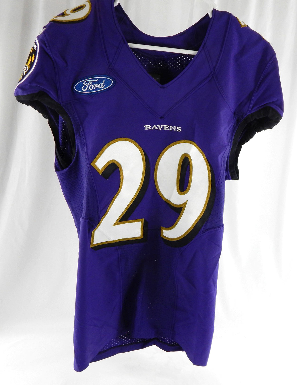 2019 Baltimore Ravens Eddie Ogamba #29 Game Used Purple Practice Jersey 38 306