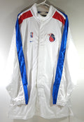 Detroit Pistons Nike Team Issued Warm Up Jacket White New 4XL +4"