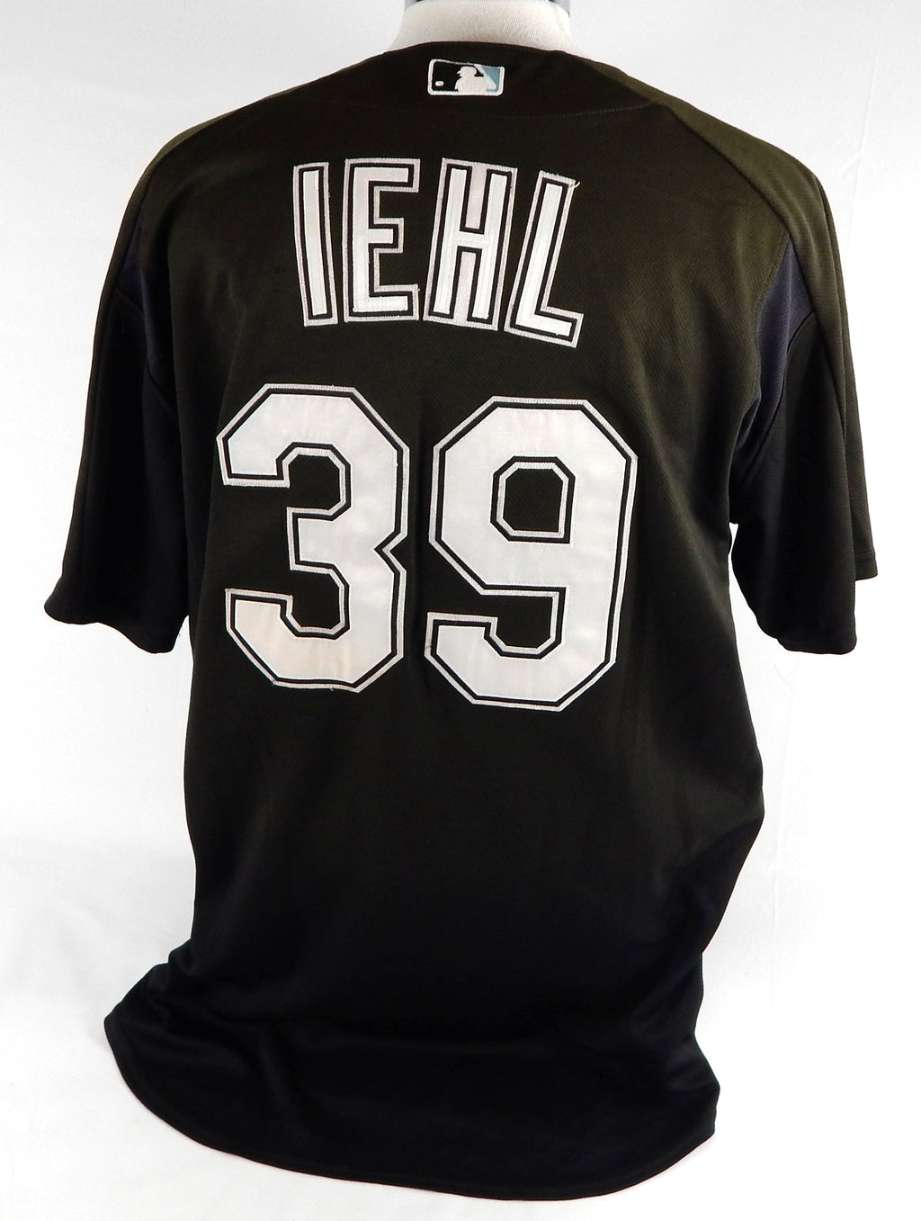 2003-06 Florida Marlins Lehl #39 Game Used Black Jersey ST BP XL 884 Pic2