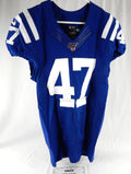 2019 Indianapolis Colts Gabe Holmes #47 Game Issued Pos Used Blue Jersey 42 555