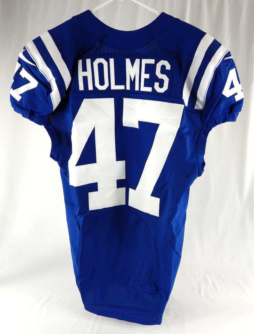2019 Indianapolis Colts Gabe Holmes #47 Game Issued Pos Used Blue Jersey 42 555 Pic2