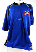 2000s Philadelphia 76ers Game Issued Blue Shooting Shirt 3XL 119