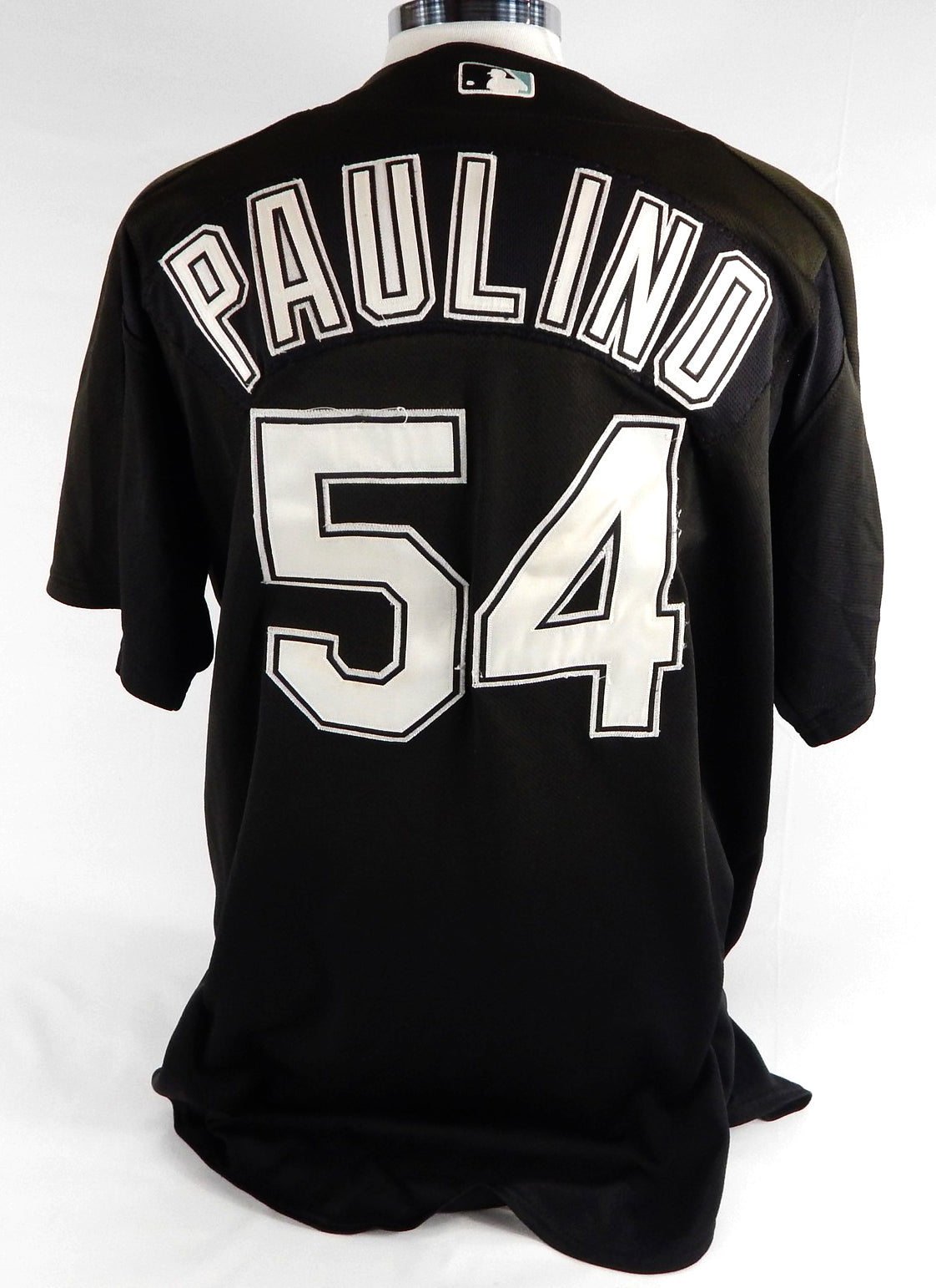 2003-06 Florida Marlins Paulino #54 Game Used Black Jersey ST BP XL 885 Pic2