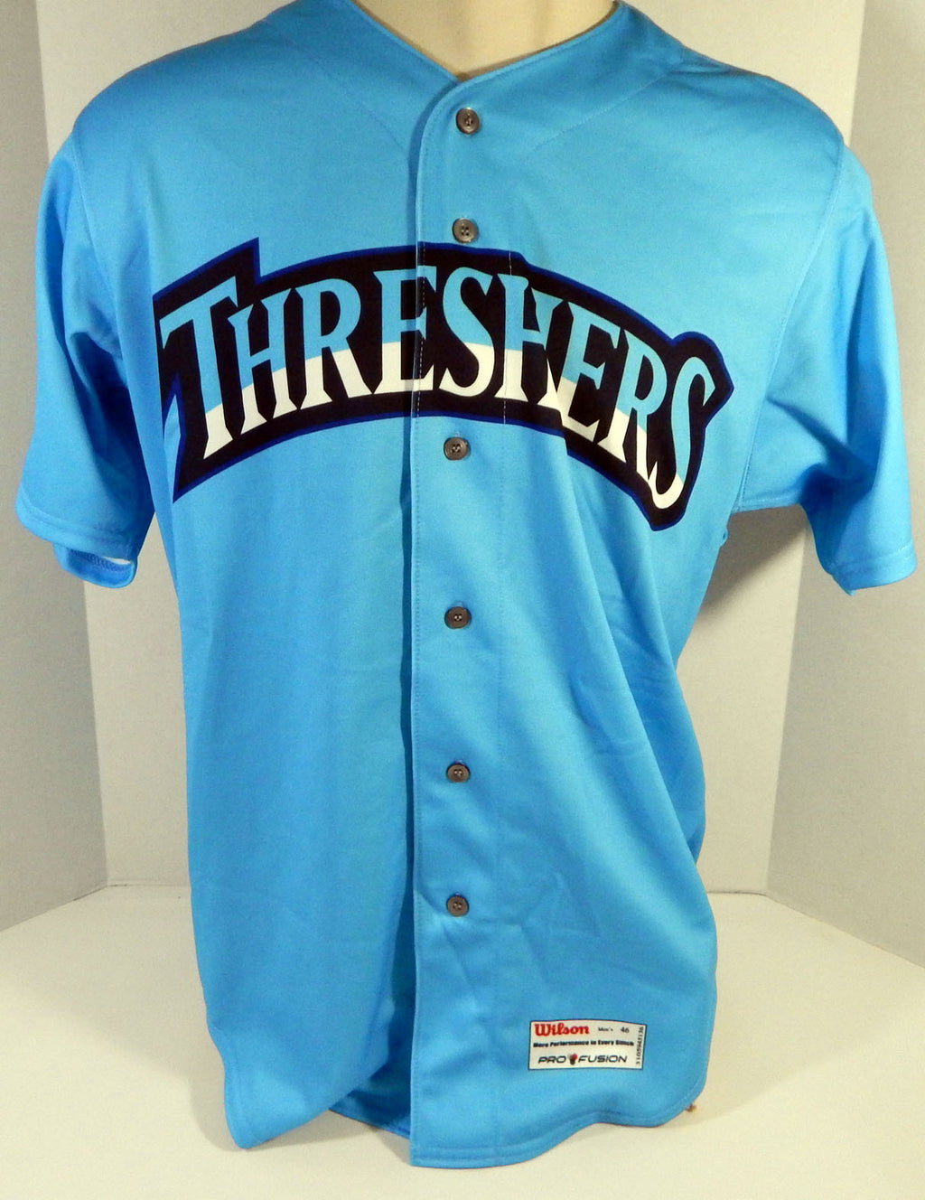 2012 Clearwater Threshers Blank Game Issued Blue Jersey Prostate Cancer Night 0