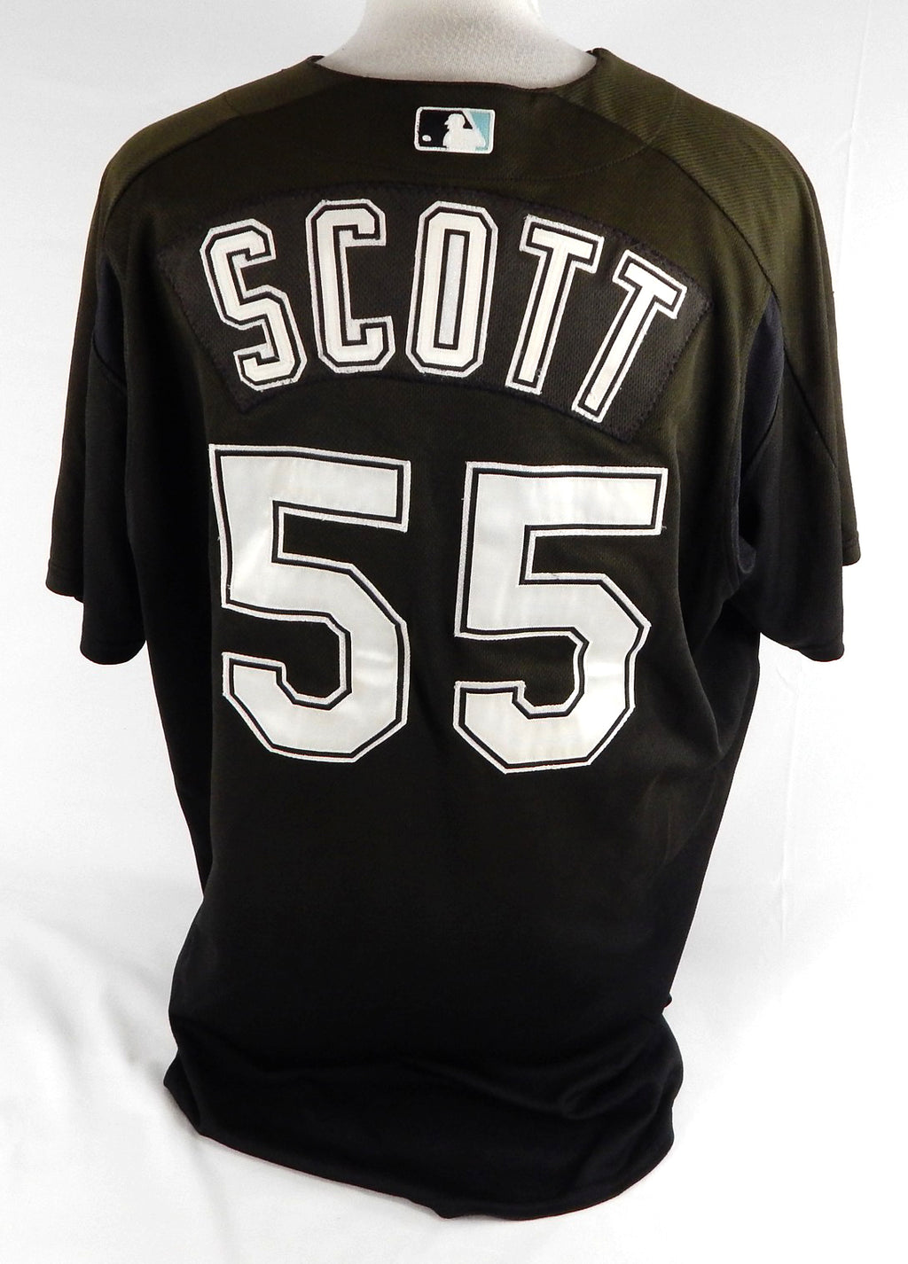 2003-06 Florida Marlins Scott #55 Game Used Black Jersey ST BP XL 887 Pic2