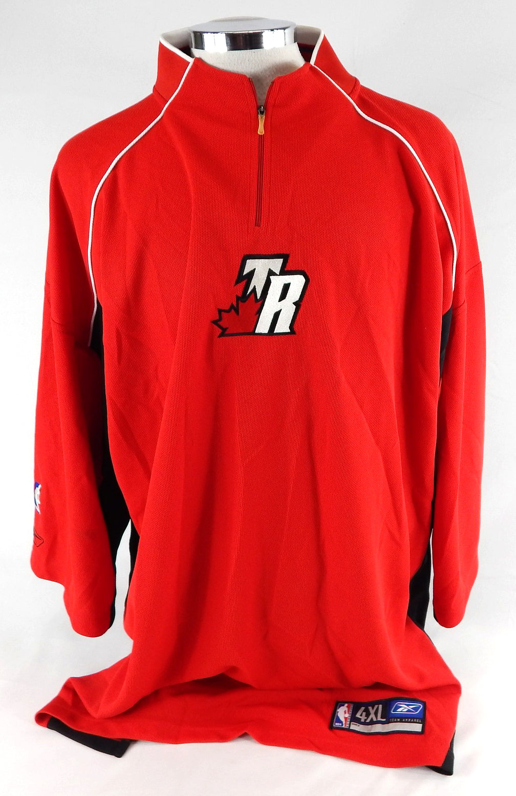 2004-05 Toronto Raptors Game Issued Red Shooting Shirt Canada Day 4XL 056