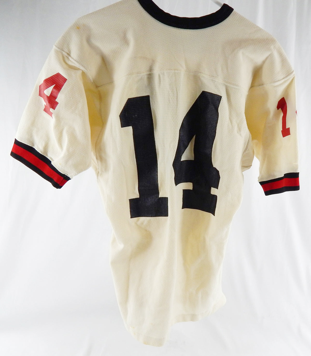 1960s South Carolina Gamecocks #14 Game Used White Jersey Football M 102 Pic2