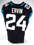 2019 Jacksonville Jaguars Tyler Ervin #24 Game Issued Black Jersey 38 508