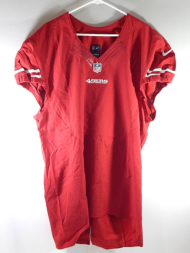 2010's San Francisco 49'ers Nike On Field Blank Football Jersey Line Red 48