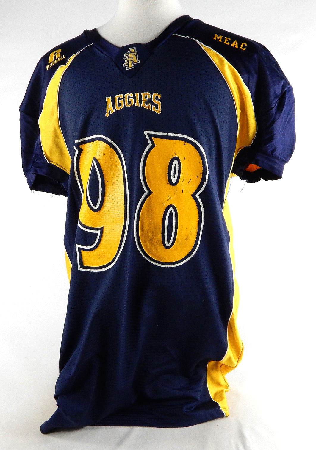 2000s North Carolina A&T Aggies #98 Game Used Navy Jersey 3X 673