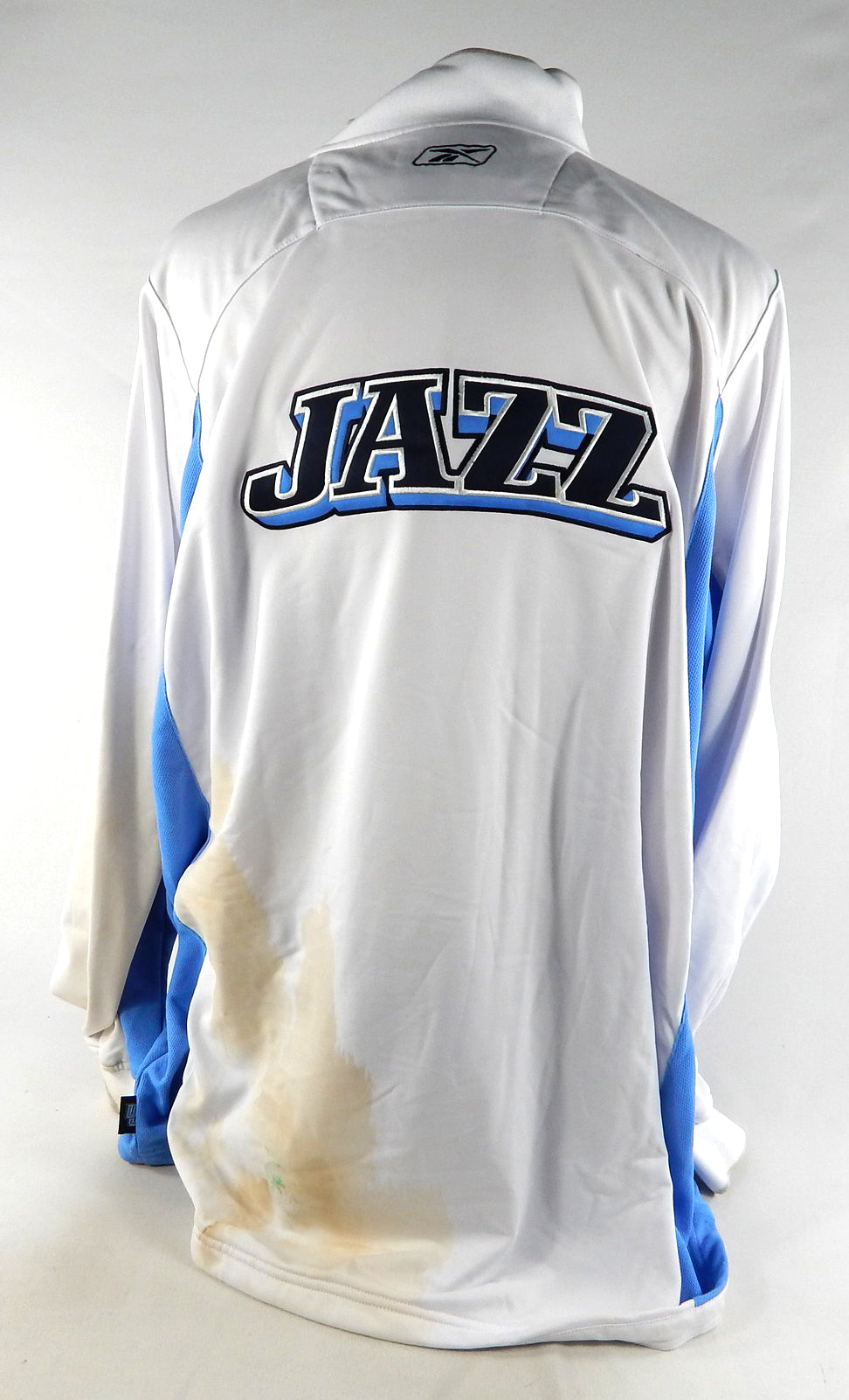 2000s Utah Jazz Game Issued White Warm Up Jacket XL DP84126 Pic2