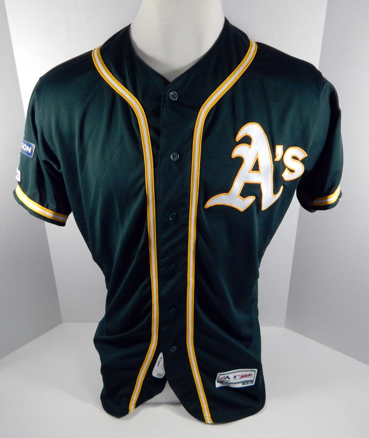 2019 Oakland A's Athletics Mike Fiers #50 Game Issued Green Jersey 150 & PS P Pic2