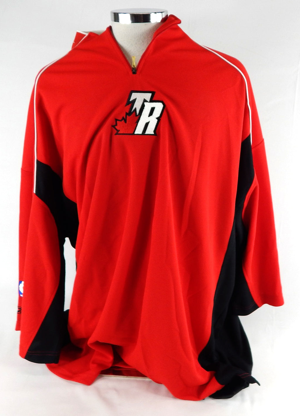 2004-05 Toronto Raptors Game Issued Red Shooting Shirt Canada Day 4XL 058