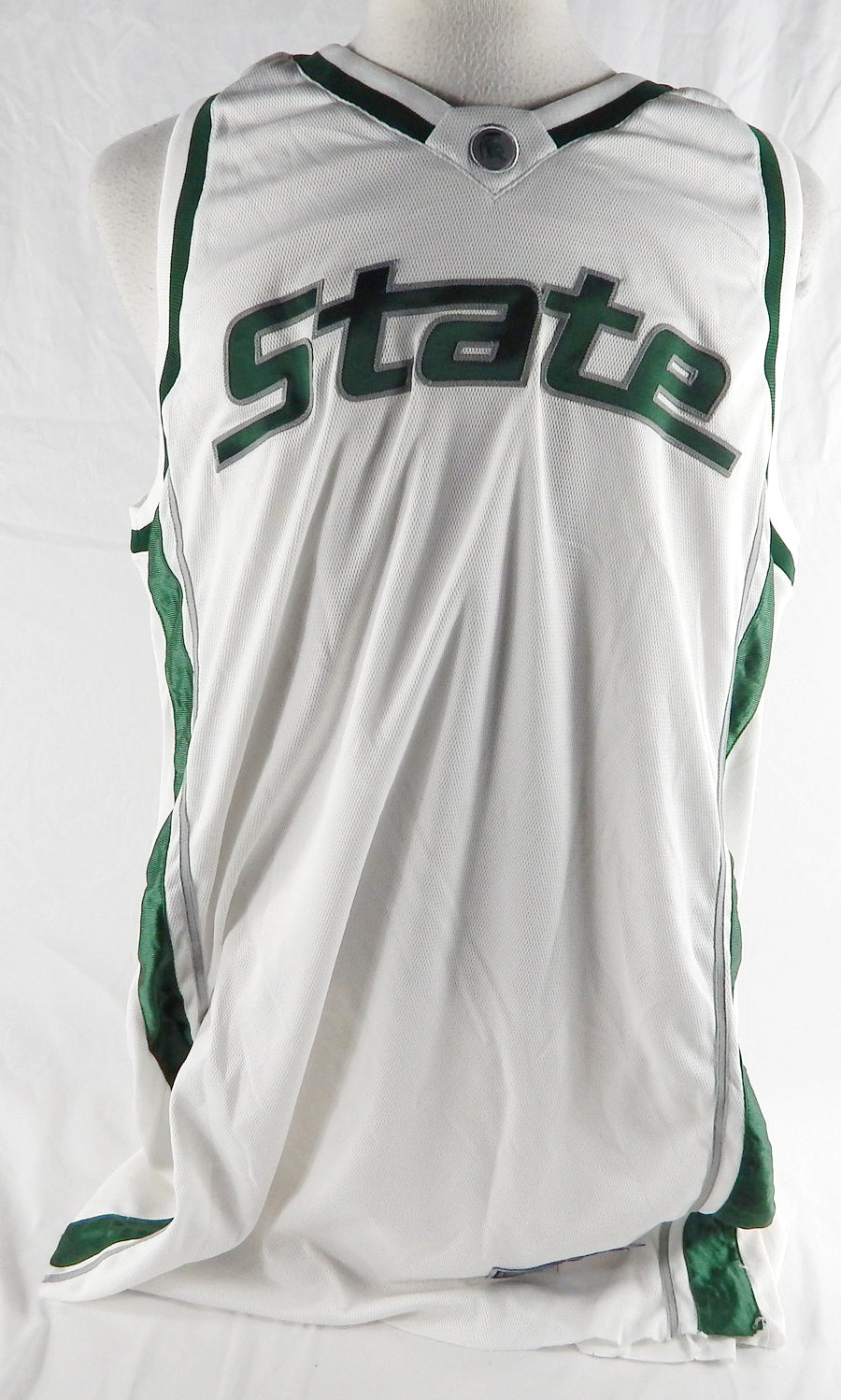 2000s Michigan State Spartans Blank Game Issued White Jersey Basketball 52 510