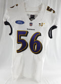 2018 Baltimore Ravens Chauncey Rivers #56 Game Used White Practice Jersey Honor