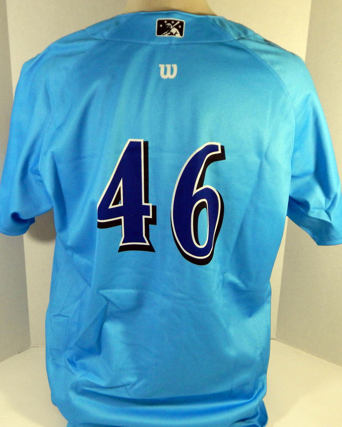 2017 Clearwater Threshers #46 Game Issued Blue Jersey Prostate Cancer Night 52 5