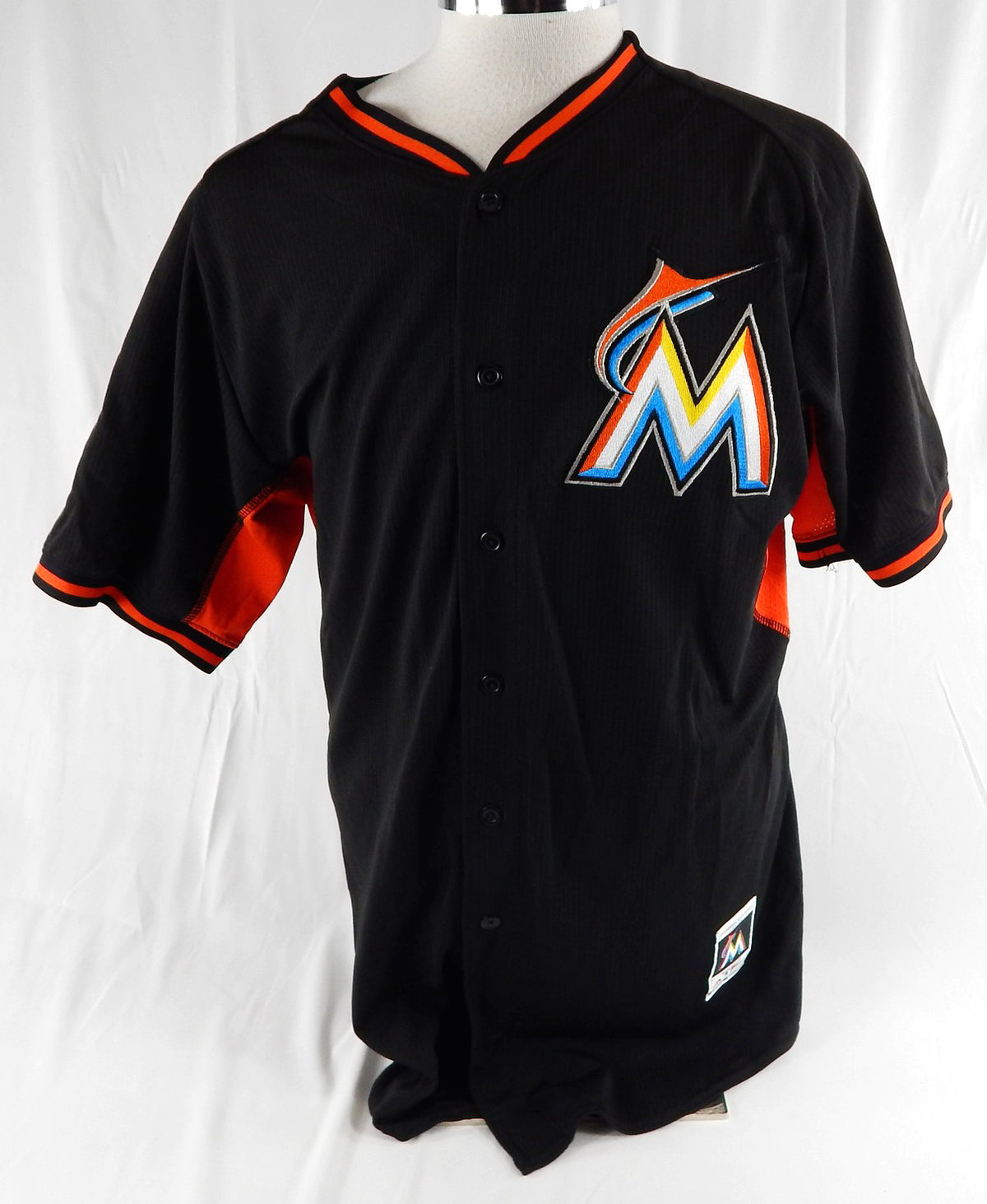 2014-16 Miami Marlins Travis Neubeck #80 Game Used Black Jersey ST BP 46 29
