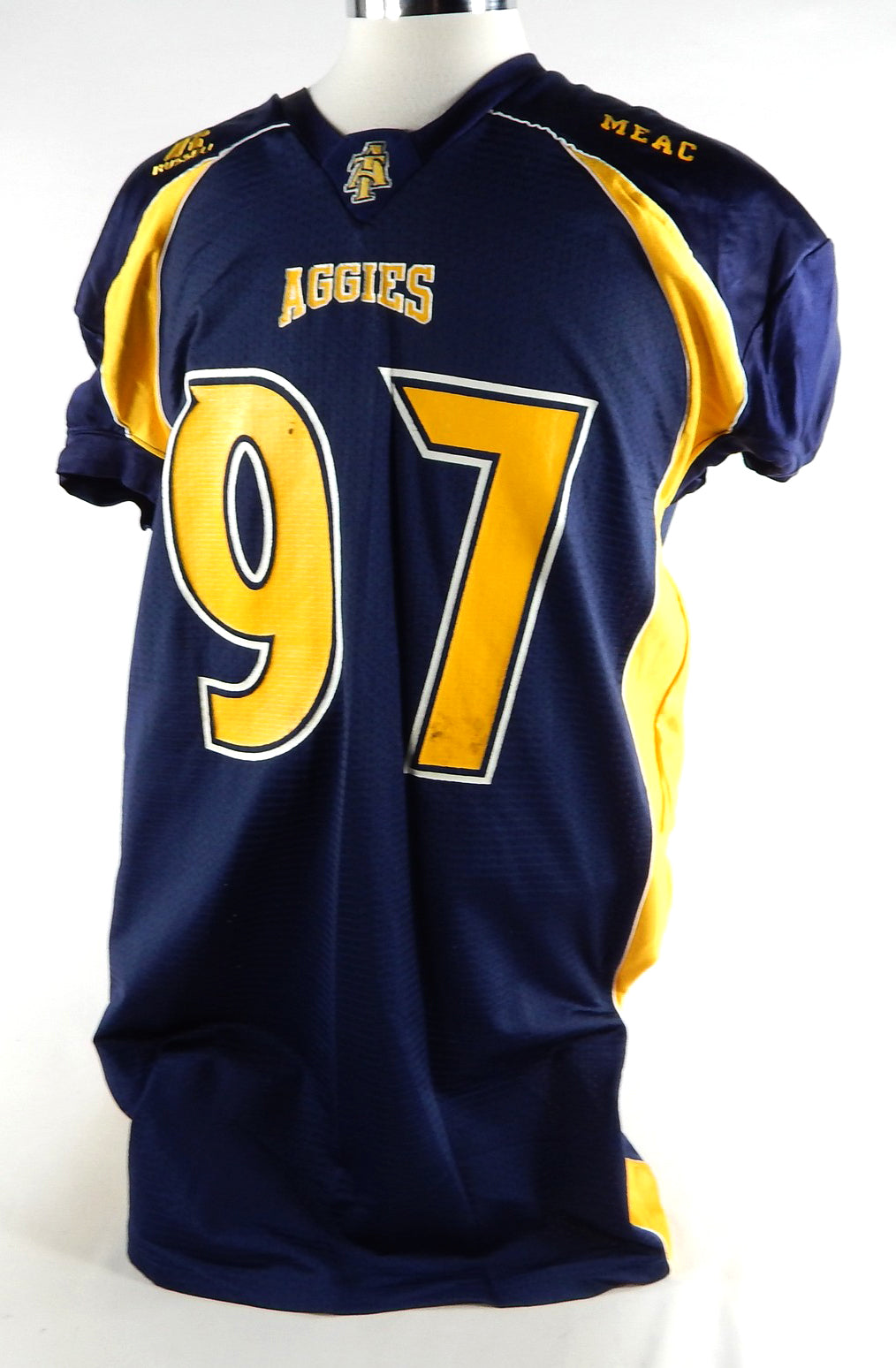 2000s North Carolina A&T Aggies #97 Game Used Navy Jersey 3X 675