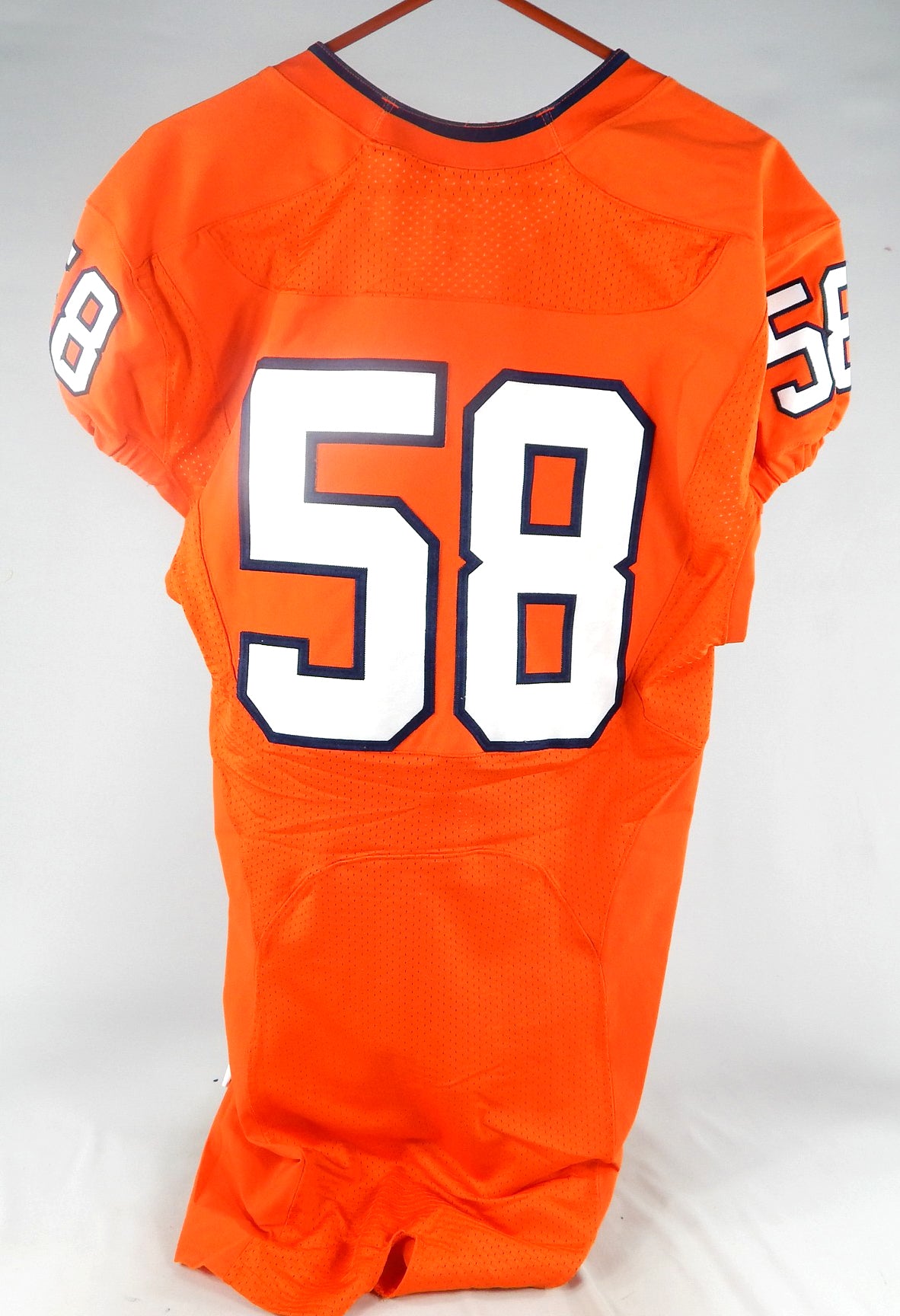 2015-16 Virginia Cavaliers #58 Game Used Orange Jersey NP Rem 42 107 Pic2