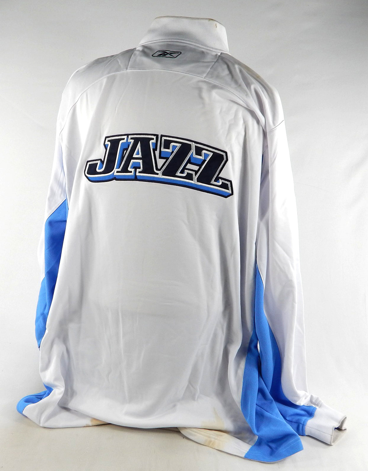2000s Utah Jazz Game Issued White Warm Up Jacket 3XL 128 Pic2