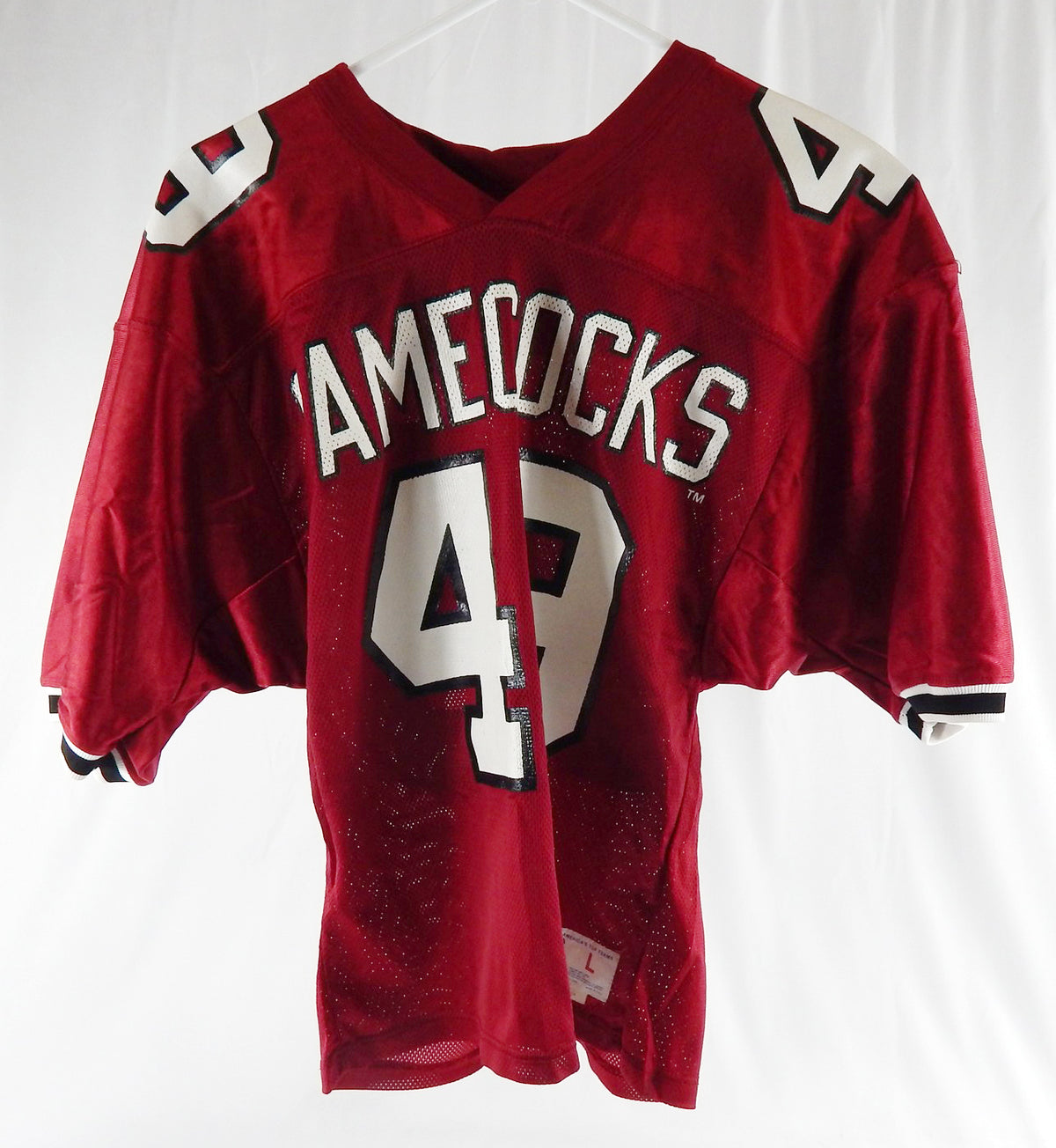 1990s South Carolina Gamecocks #49 Game Used Red Jersey Football L 105