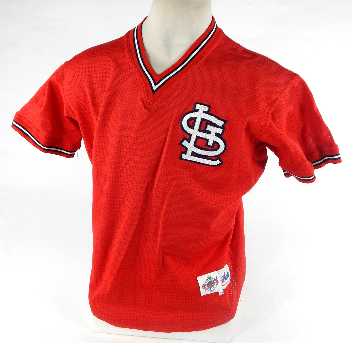 1990s St. Louis Cardinals Game Issued Red Jersey BP ST 44 DP71812