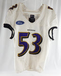 2013 Baltimore Ravens Martin #53 Game Used White Practice Jersey Ford Patch 40 4