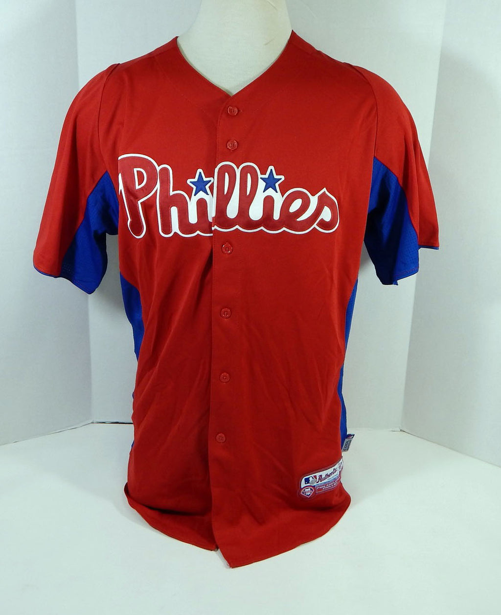 2011-13 Philadelphia Phillies Delvi Francisco #2 Game Used Red Jersey ST BP 18 Pic2