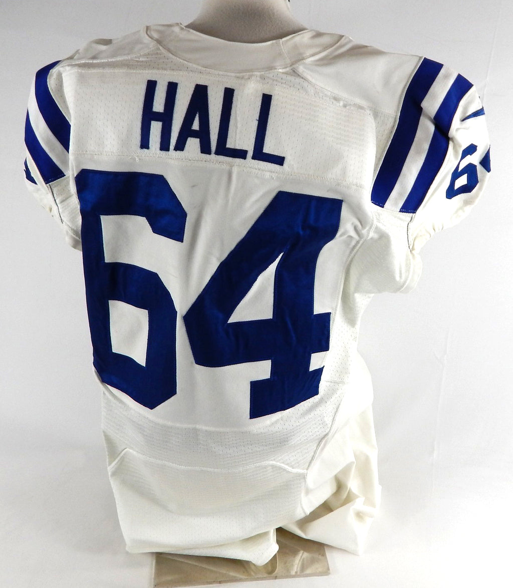 2012 Indianapolis Colts Marcus Hall #64 Game Issued Pos Used White Jersey 50 534 Pic2