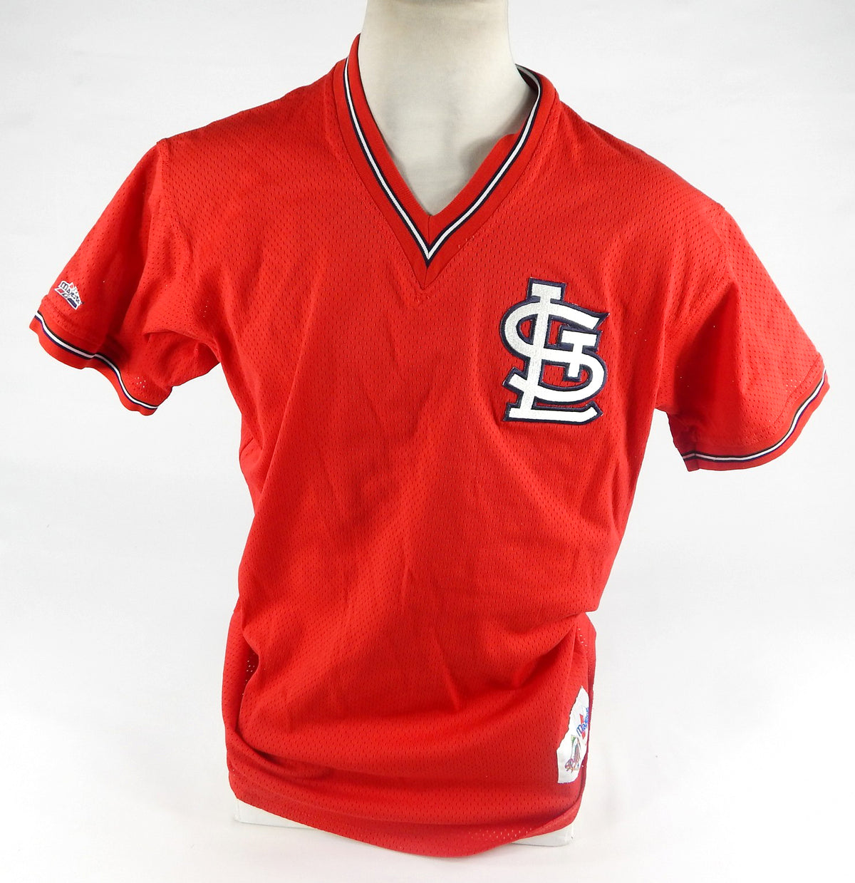 1990s St. Louis Cardinals Game Issued Red Jersey Batting Practice Spring T 6
