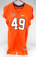 2012 Virginia Cavaliers #49 Game Used Orange Jersey NP Rem 40 110