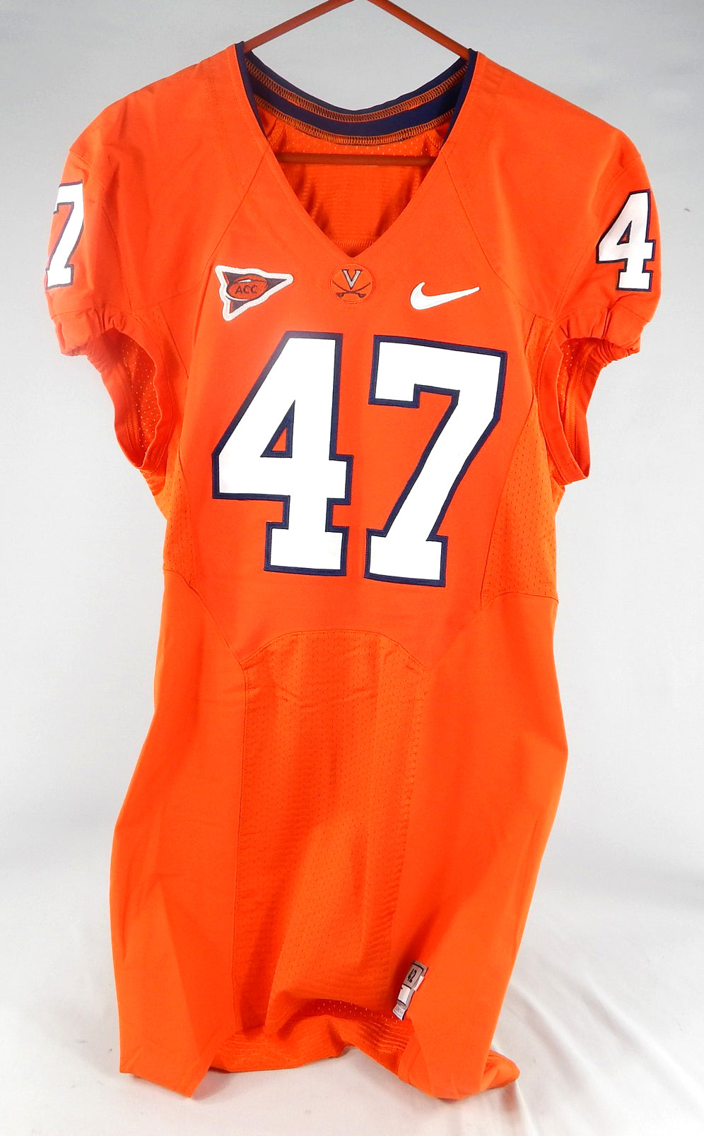 Virginia Cavaliers Israel Vaughan #47 Game Used Orange Jersey 42 111 2012 Pic2