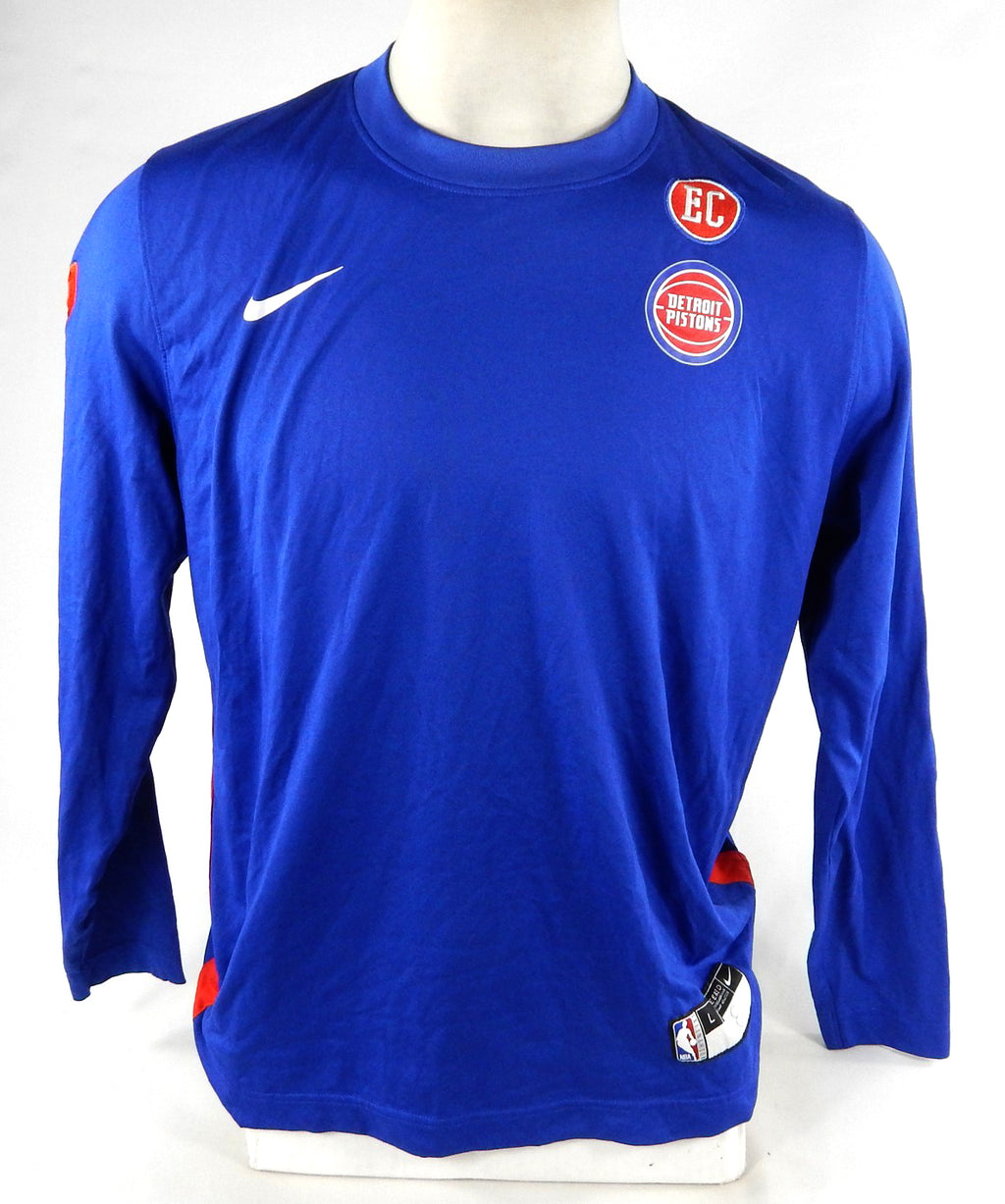 2023-24 Detroit Pistons Jared Rhoden #8 Game Used Blue Shoot Shirt Cureton P L 3