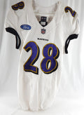 2021 Baltimore Ravens Trayvon Mulllen #28 Game Used White Practice Jersey 38 317