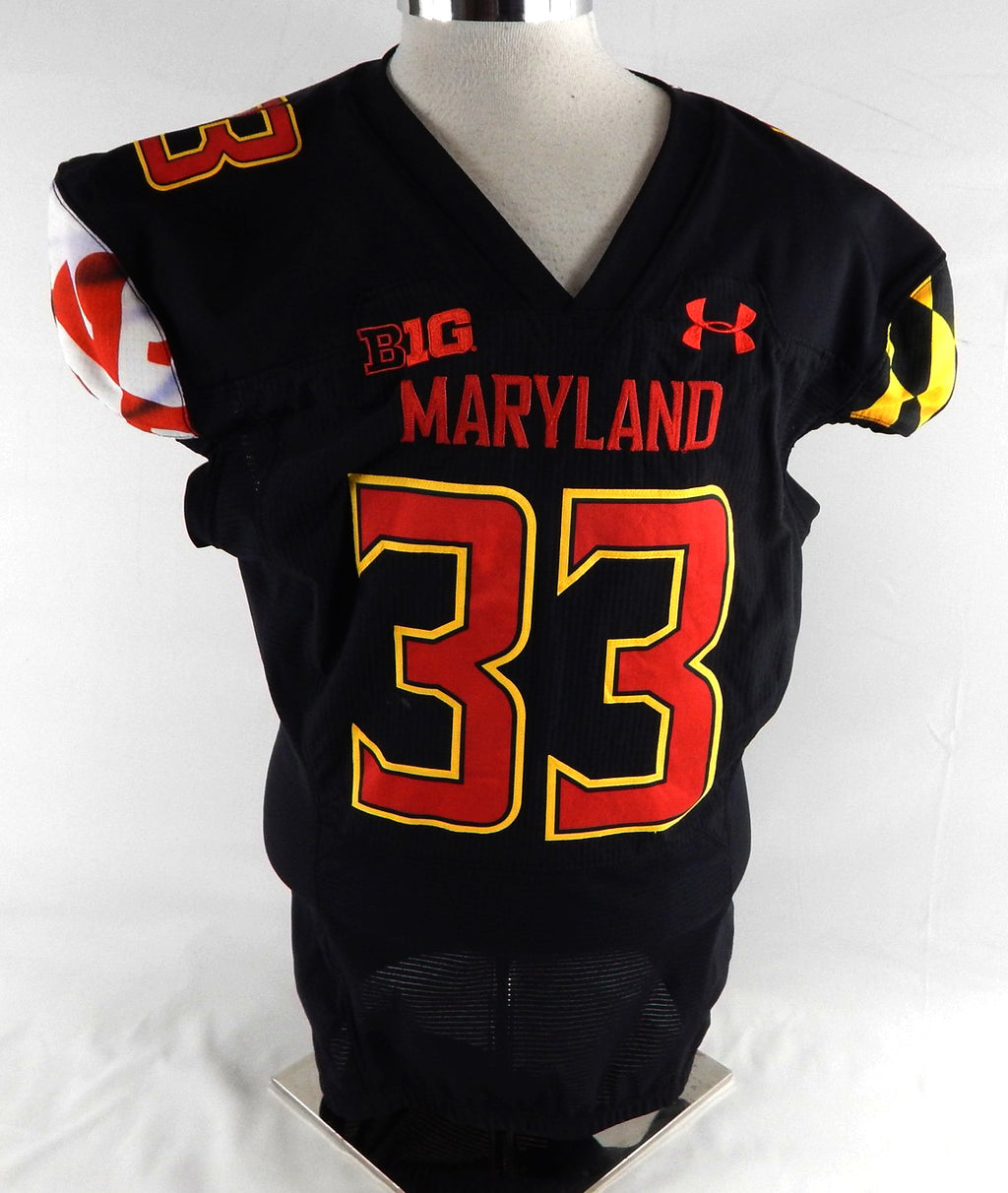 2022 Maryland Terrapins Mosiah Nasili-Kite #33 Game Used Black Jersey Football 6