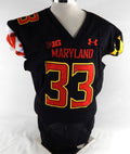 2022 Maryland Terrapins Mosiah Nasili-Kite #33 Game Used Black Jersey Football 6