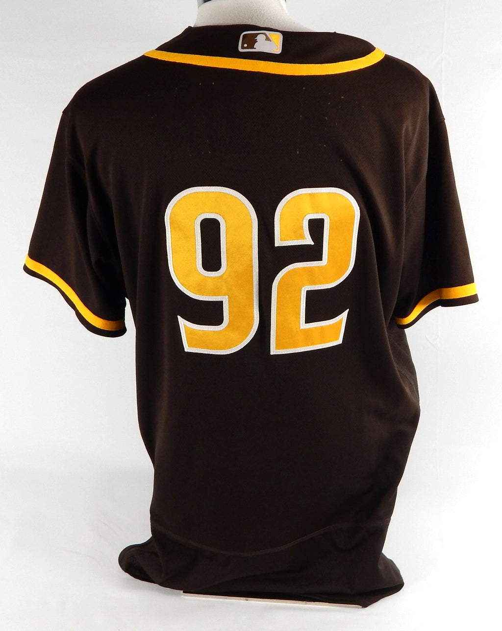 2020 San Diego Padres Miller #92 Game Used Brown Jersey Throwback ST BP 48 539 Pic2