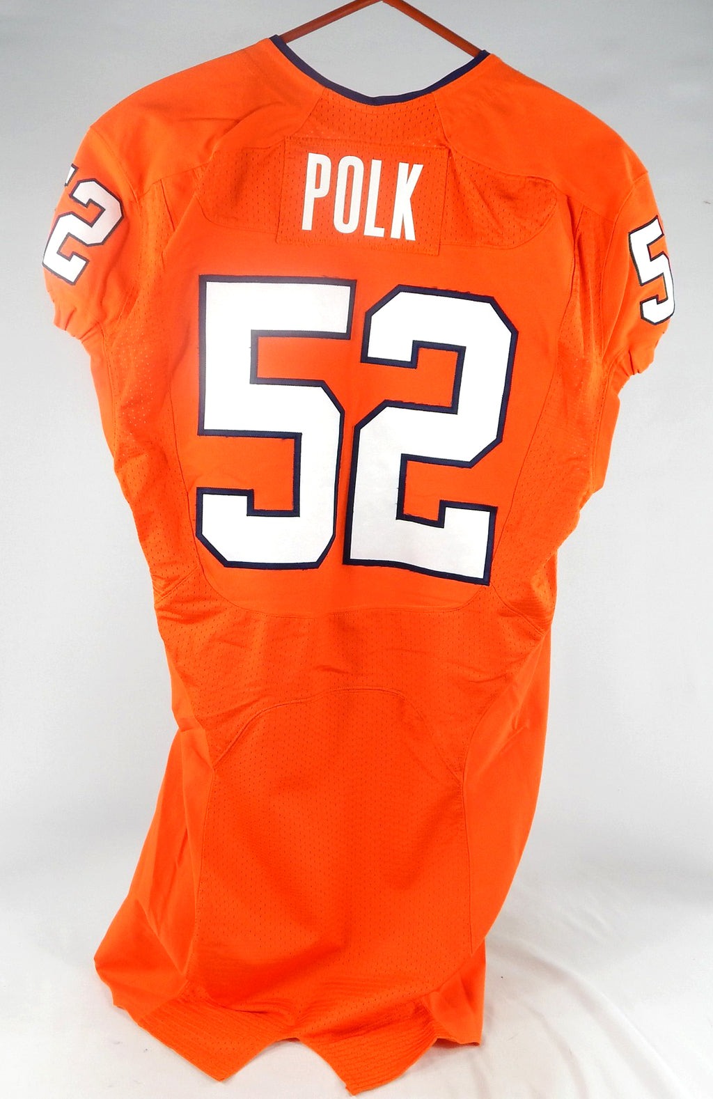 2015 Virginia Cavaliers Grant Polk #52 Game Used Orange Jersey 44 114