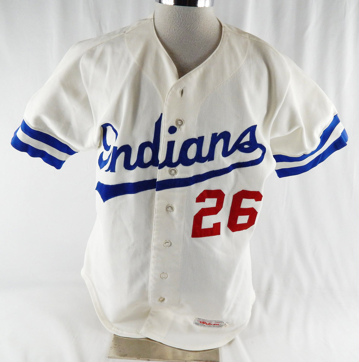 1990s Spokane Indians #26 Game Used White Jersey 44 111