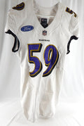2016 Baltimore Ravens Kyler Fackrell #59 Game Used White Practice Jersey 40 318