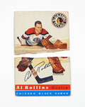 1954-55 Topps Al Rollins #26 Blackhawks Torn