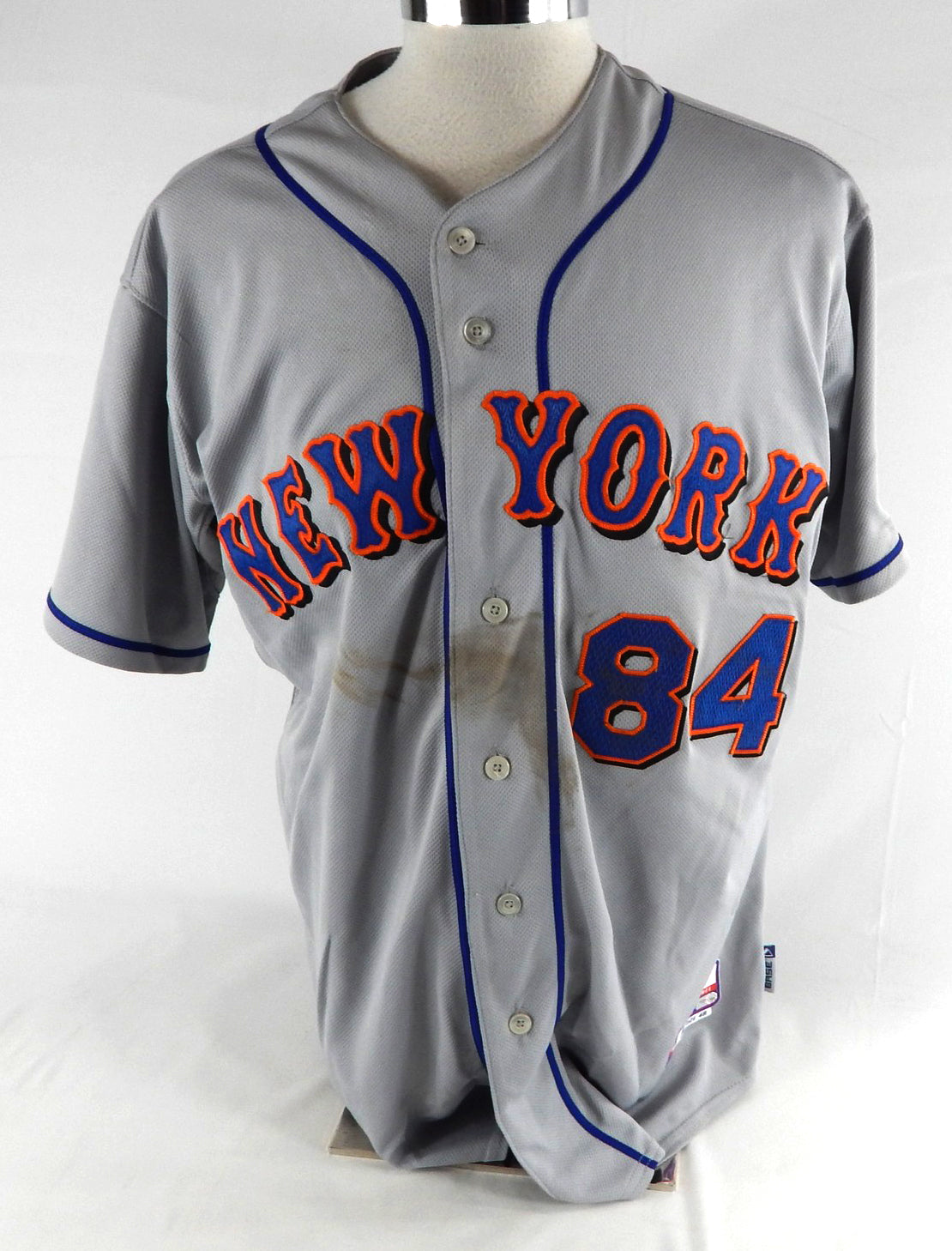 New York Mets Ricky Bones #84 Game Issued Pos Used Grey Jersey 48 066